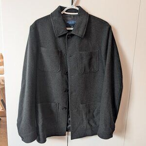 Patrick Assaraf Wool Chore Coat/Shirt Jacket - Medium/Charcoal Grey